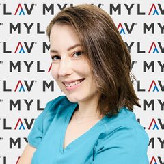 okrągły obraz prowadzącego
